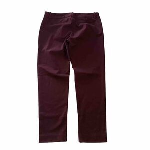 Cynthia Rowley Women Burgundy Mid-Rise Stretch Ankle Casual Pants Size‎ 8